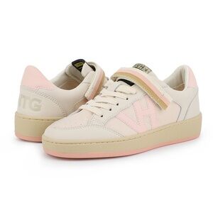 Vintage Havana Next Leather Slip-On Sneakers Pink and Cream Size 7 New